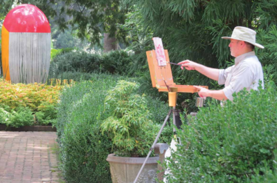 Man Painting Outside